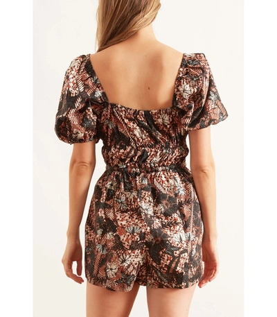 Shop Ulla Johnson Alegria Playsuit In Rosewood In Multi