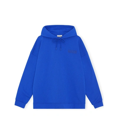 Shop Ganni Software Isoli Hooded Sweatshirt In Daphne In Blue
