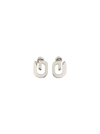 Shop Givenchy G Link Earrings In Silvery