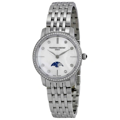 Shop Frederique Constant Quartz Watch Fc-206mpwd1sd6b In Mother Of Pearl / White