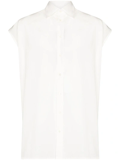 Shop Dolce & Gabbana Cotton Sleeveless Shirt In White