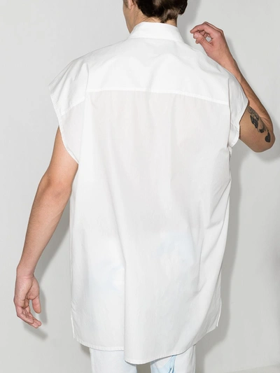 Shop Dolce & Gabbana Cotton Sleeveless Shirt In White