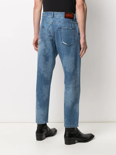 Shop Dolce & Gabbana Cotton Crop Jeans In Blue