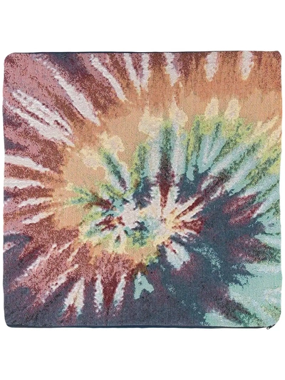 Shop Fred Segal Tie-dye Print Cushion In Multicolour