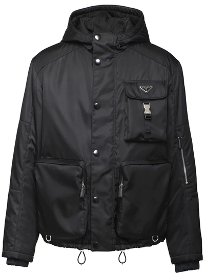 Prada Re-nylon Multi-pocket Jacket In Rosso