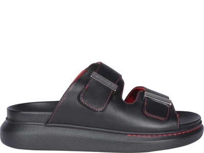 Shop Alexander Mcqueen Hybrid Strapped Sandals In Black