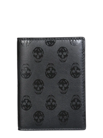 Shop Alexander Mcqueen Skull Printed Bifold Wallet In Black