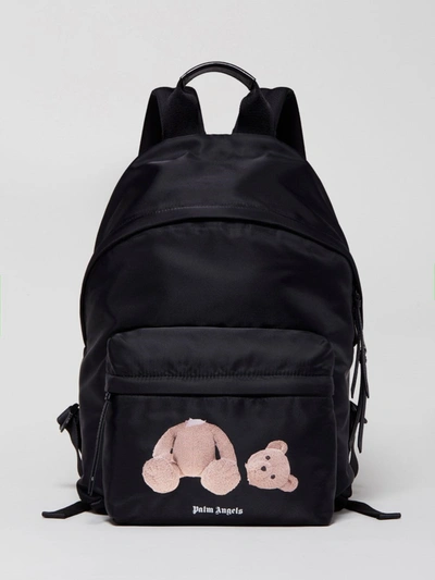 Shop Palm Angels Teddy Bear Backpack In Black