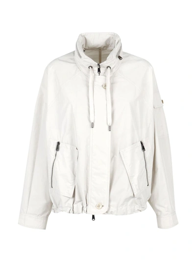 Shop Brunello Cucinelli Cotton Bomber Jacket In White