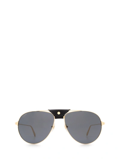 Shop Cartier Aviator Sunglasses In Gold