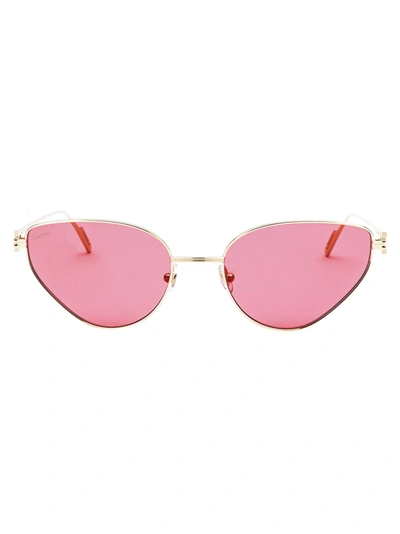 Shop Cartier Cat Eye Sunglasses In Gold