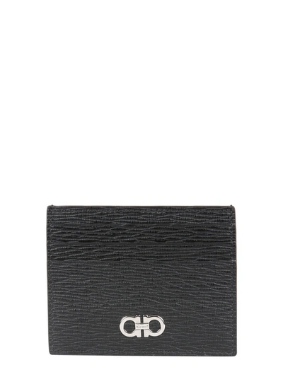 Shop Ferragamo Gancini Card Holder In Black