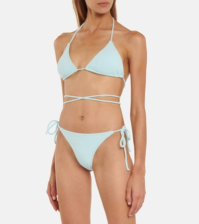 Shop Reina Olga Miami Bikini Bottoms In Blue