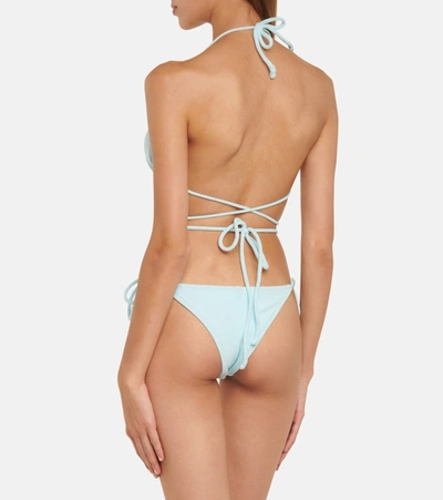 Shop Reina Olga Miami Bikini Bottoms In Blue