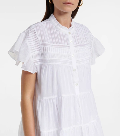 Shop Isabel Marant Étoile Lanikaye Cotton Minidress In White