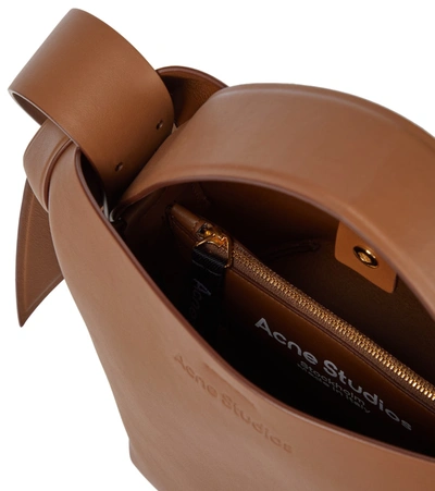 Shop Acne Studios Musubi Mini Leather Shoulder Bag In Brown