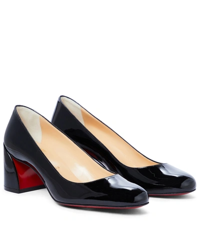 Christian Louboutin Miss Sab 55 Patent-leather Pumps In Black