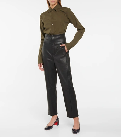 Christian Louboutin Miss Sab 55 Patent-leather Pumps In Black