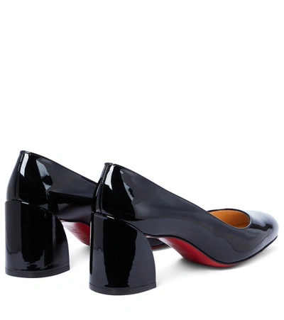 Shop Christian Louboutin Miss Sab 55 Patent Leather Pumps In Black