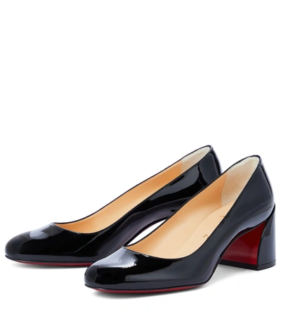 Christian Louboutin Miss Sab 55 Patent-leather Pumps In Black