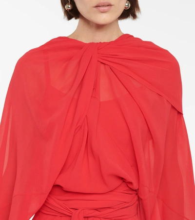Shop Maison Margiela Silk Gown In Red