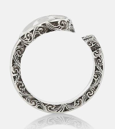 Gucci Double G Sterling Silver Ring In Silver