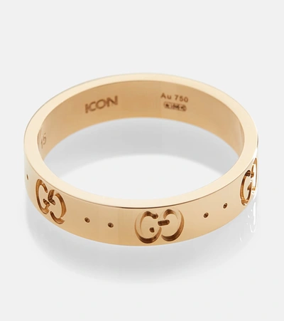 Shop Gucci Icon 18kt Yellow Gold Ring