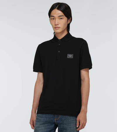 Shop Dolce & Gabbana Short-sleeved Polo Shirt In Black