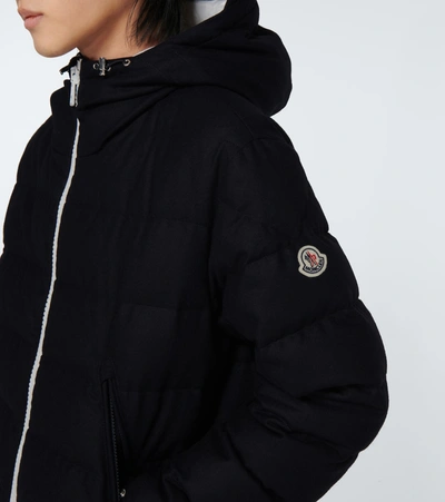 Moncler Vabb Padded Virgin Wool Jacket In Blue
