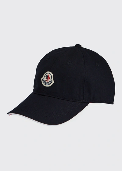 Shop Moncler Men's Logo Baseball Hat In Navy