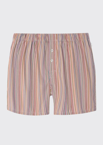 Shop Paul Smith Men's Striped Boxer Shorts In 92