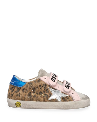 Shop Golden Goose Girl's Old School Leopard-print Low-top Sneakers, Baby/toddlers In Beige Brown Leoic