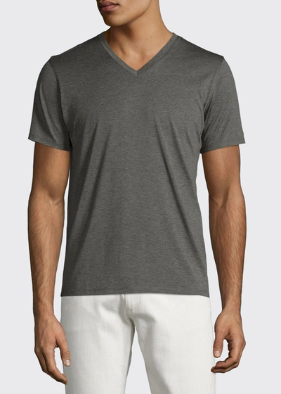 Shop Theory New Clay Plaito V-neck T-shirt In Charcoal