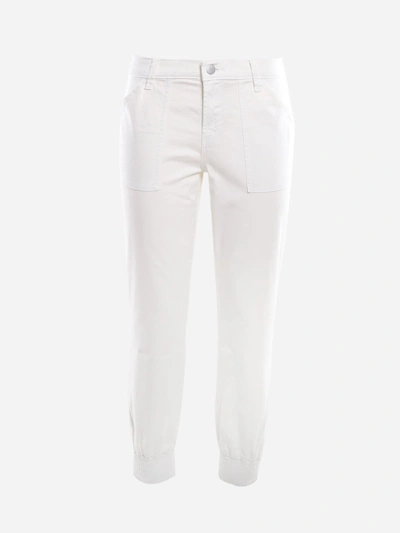 Shop J Brand Arkin Trousers In Cotton Blend In White