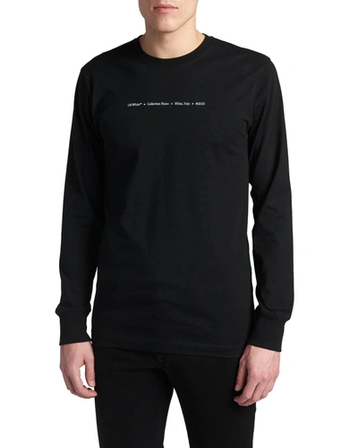 Shop Off-white Men's Tornado Arrow Long-sleeve T-shirt In Black Multi