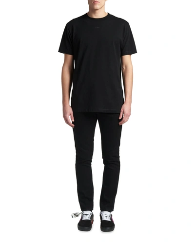 Shop Off-white Men's Rubber Arrow Slim T-shirt In Black Black