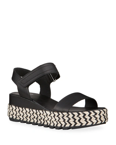 Shop Sorel Cameron Espadrille Flatform Sandals In Black