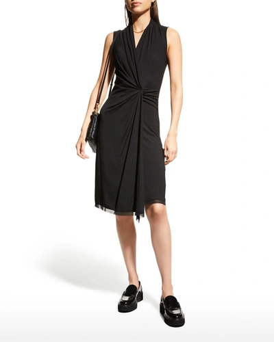 Shop Kobi Halperin Sandra Ruched Jersey Dress In Black