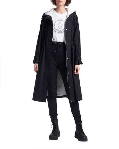 Shop Moncler Amarinthe Long Parka In Black