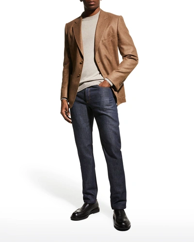 Shop Tom Ford Men's O'connor Soft Twill Sport Jacket In Md Bge Sld