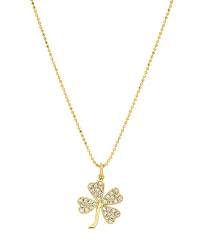 Shop Jennifer Meyer Large Diamond Clover Necklace