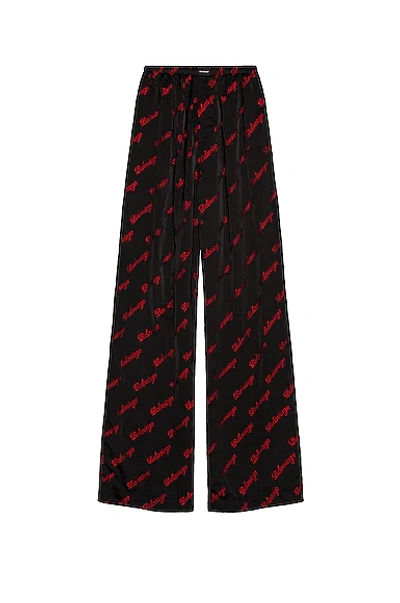 Shop Balenciaga Pyjama Pants In Black