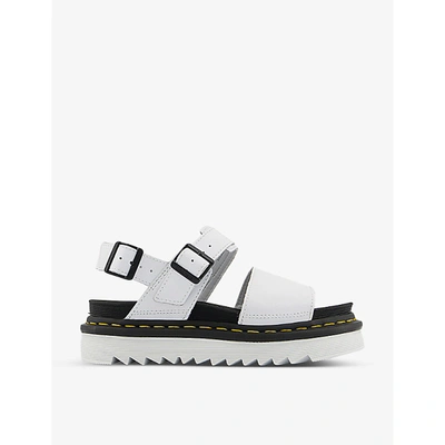 Shop Dr. Martens' Voss Coated-leather Platform Sandals In White