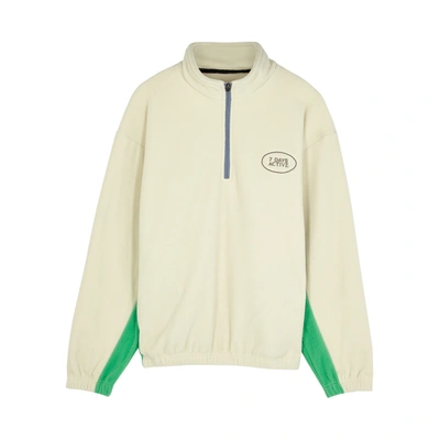 Shop 7 Days Active Two-tone Fleece Half-zip Sweatshirt In Green