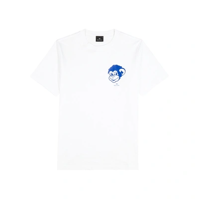 Shop Ps By Paul Smith White Printed Cotton T-shirt