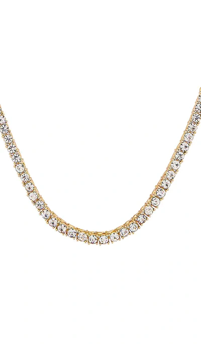 Baublebar Bennett Crystal Tennis Necklace, 16 In Metallic Gold