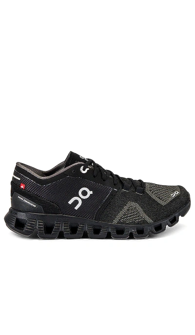 Shop On Cloud X Sneaker In Black & Asphalt