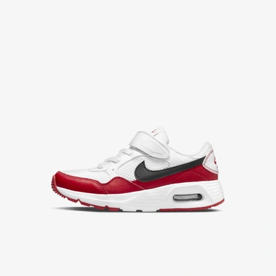 Shop Nike Air Max Sc Little Kids' Shoes In White,university Red,black