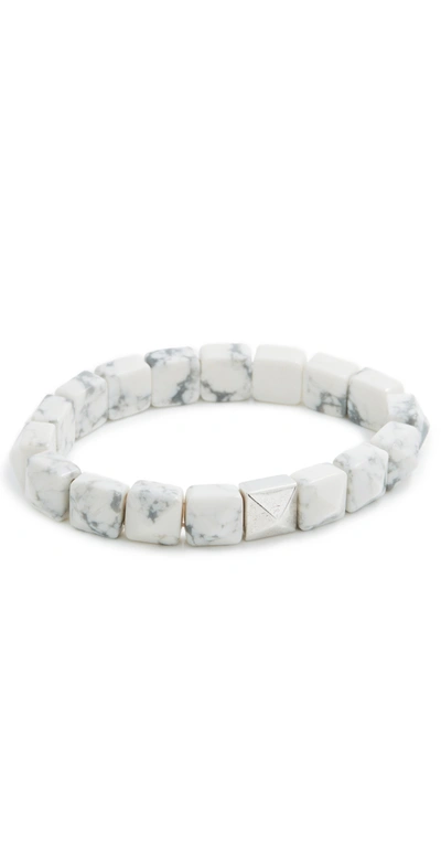Shop Isabel Marant Resin Bracelet In White/silver