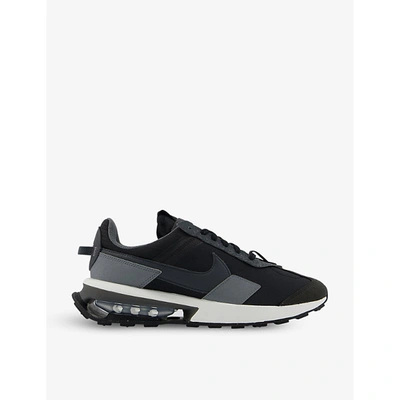 Shop Nike Air Max Pre Day Branded Recycled-polyester And Recycled-suede Trainers In Black Anthracite Iron Gr